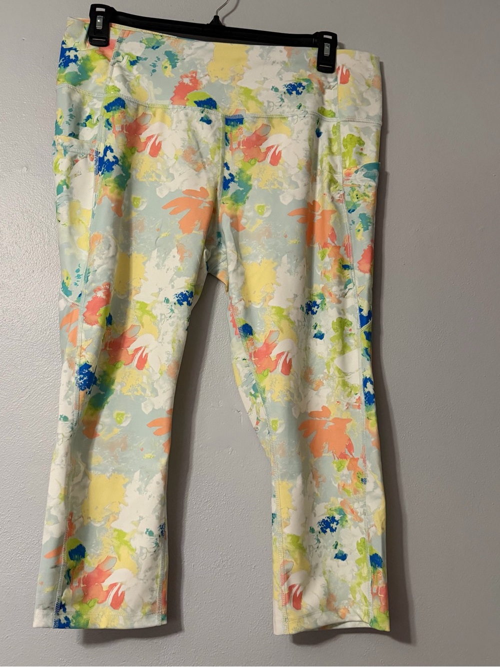 Ladies Athletic Capris - White Multicolor